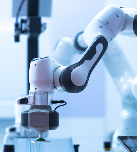 Robot mimicking marketing automation, with inputs, outputs and flows.