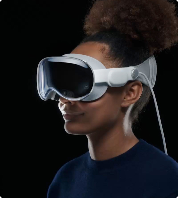 Apple Vision Pro headset with visionOS 2