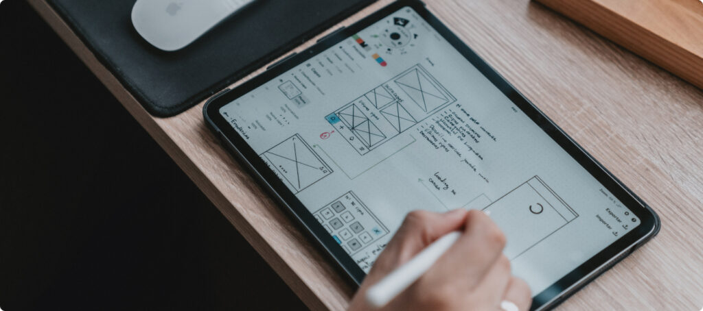 Reflection on the user experience on a wireframe
